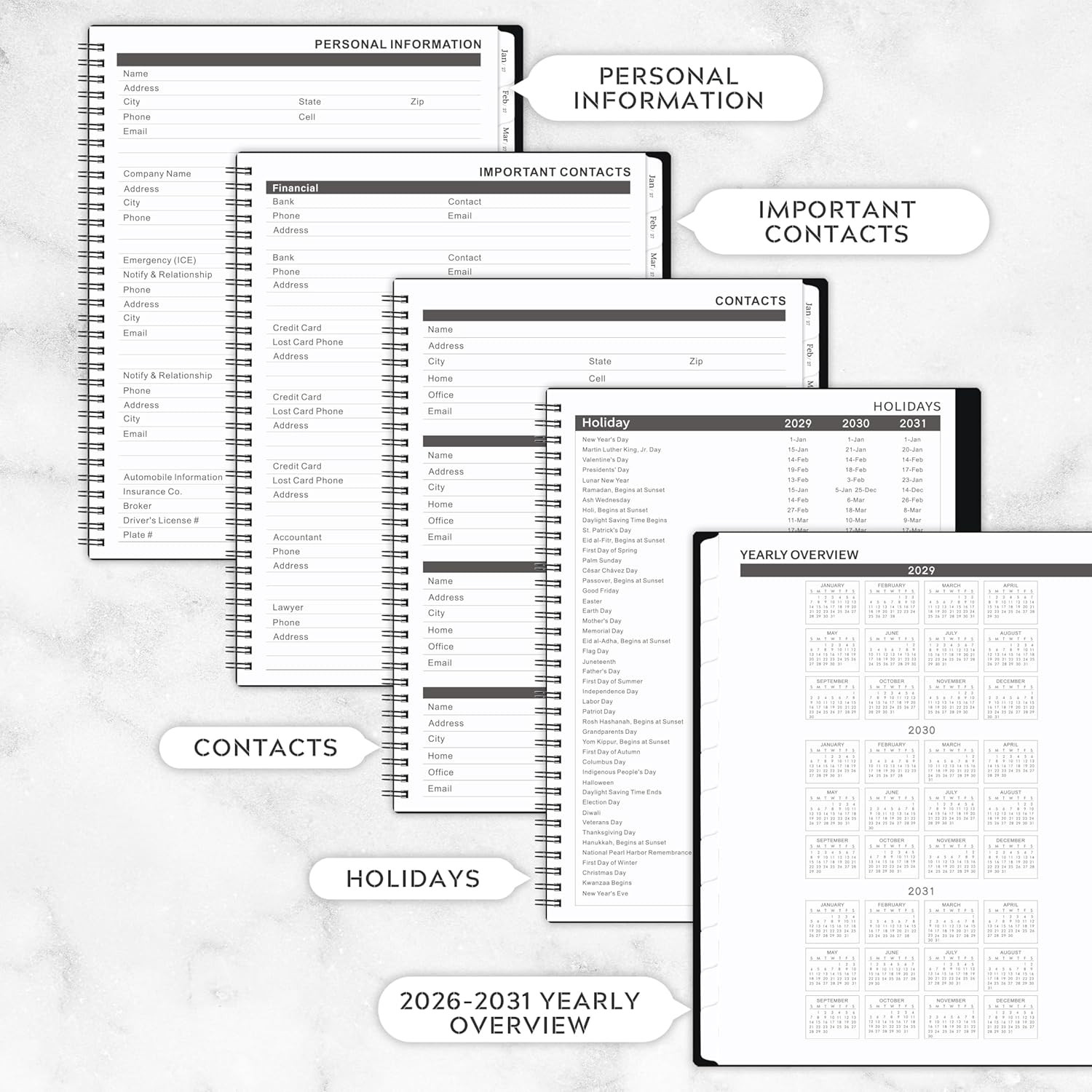 2026-2031 Monthly Planner/Calendar – 5 Year Monthly Planner, Jul. 2026 – Jun. 20