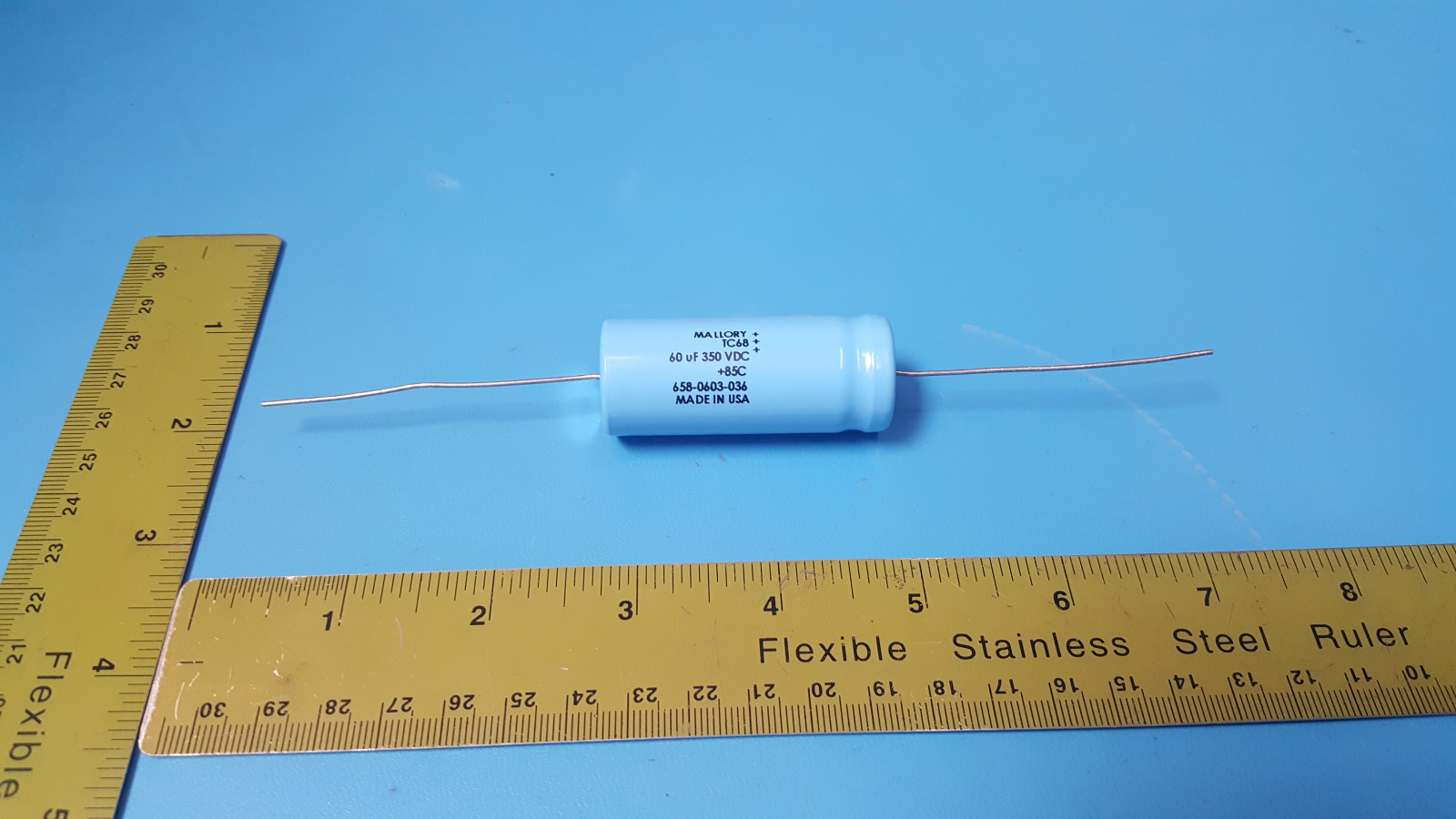 Capacitors, 60µF, 350V, Mallory TC68, Aluminum Capacitors Axial, (2 PCS)