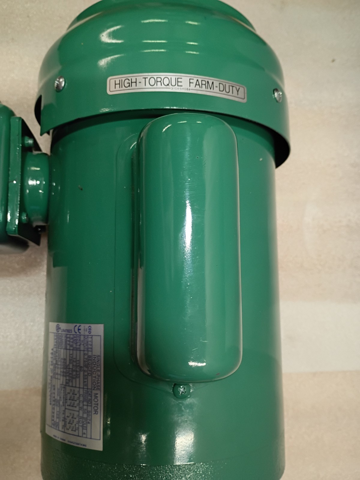 Teco 3/4 HP Farm Duty Electric Motor 1750RPM 115/230V 1 Ph TEFC Frame 56
