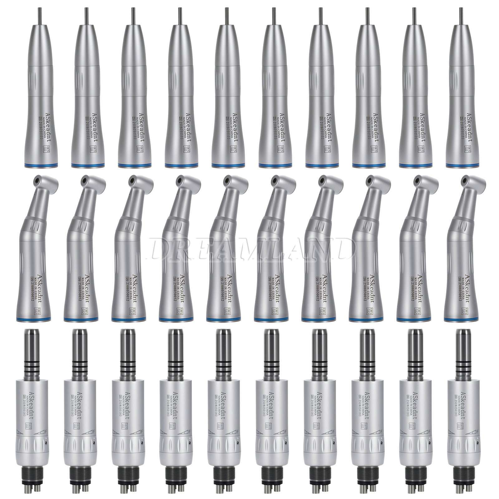 Dental Slow Speed Handpiece Inner Water Contra Angle/ Straight/ Air Motor 4Holes