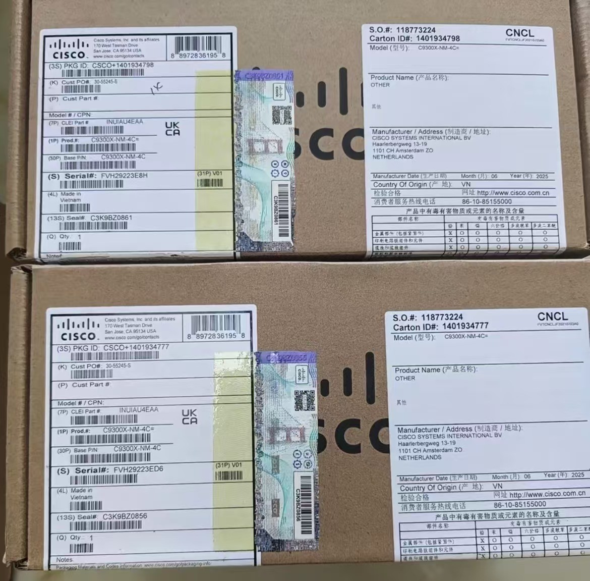 New Cisco C9300X-NM-4C Network Module C9300X-NM-4C new in box