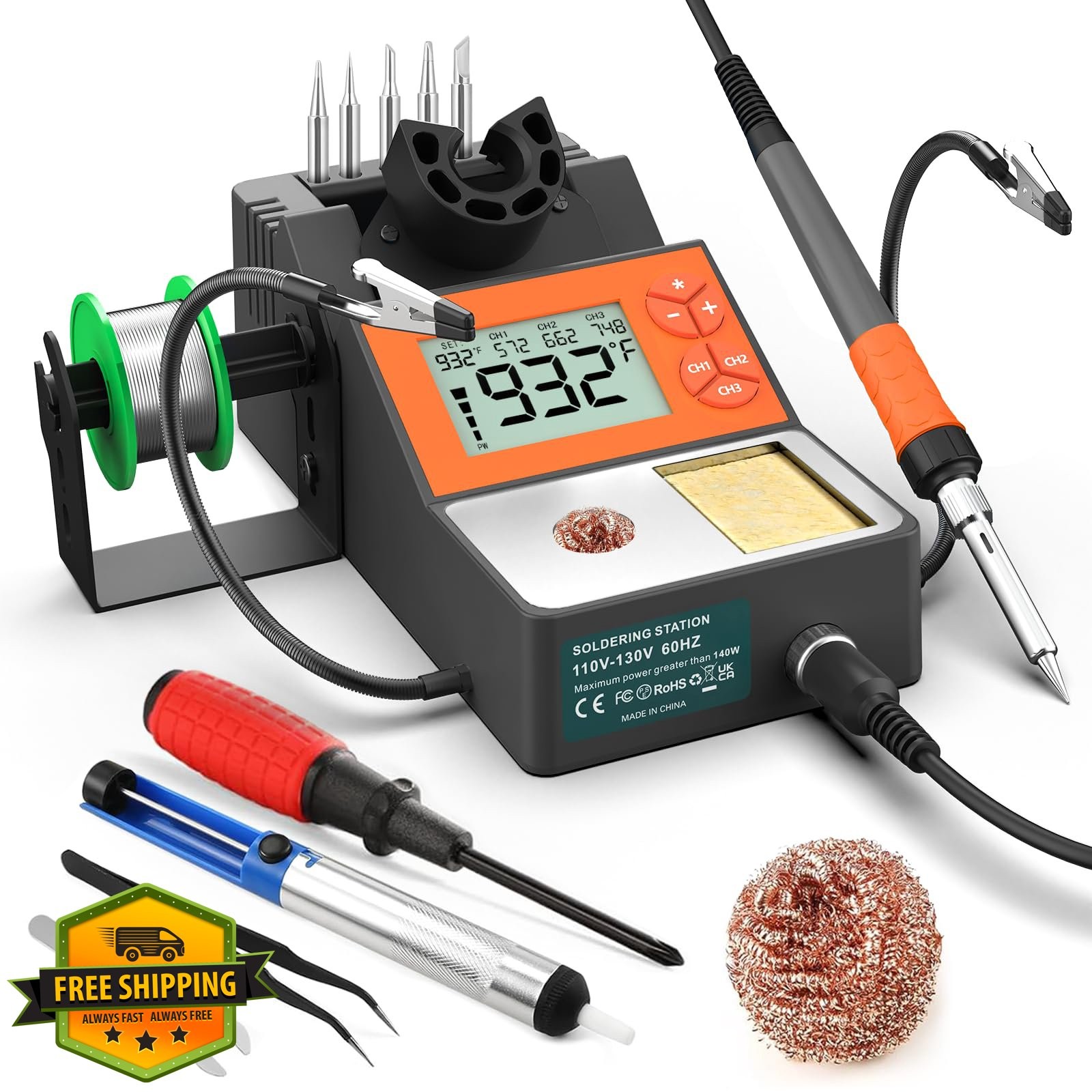 Crtsweker Gray 140W Soldering Station Kit