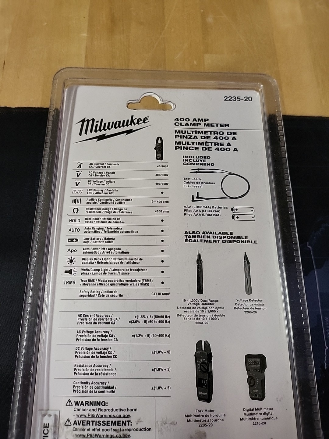 Milwaukee 2235-20 400 Amp Clamp Meter