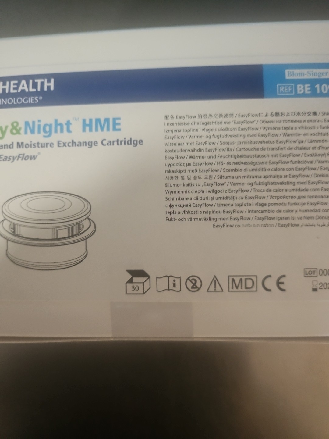 INHEALTH Blom Singer HME Cartridge Easy Flow BE 1092 30 Count