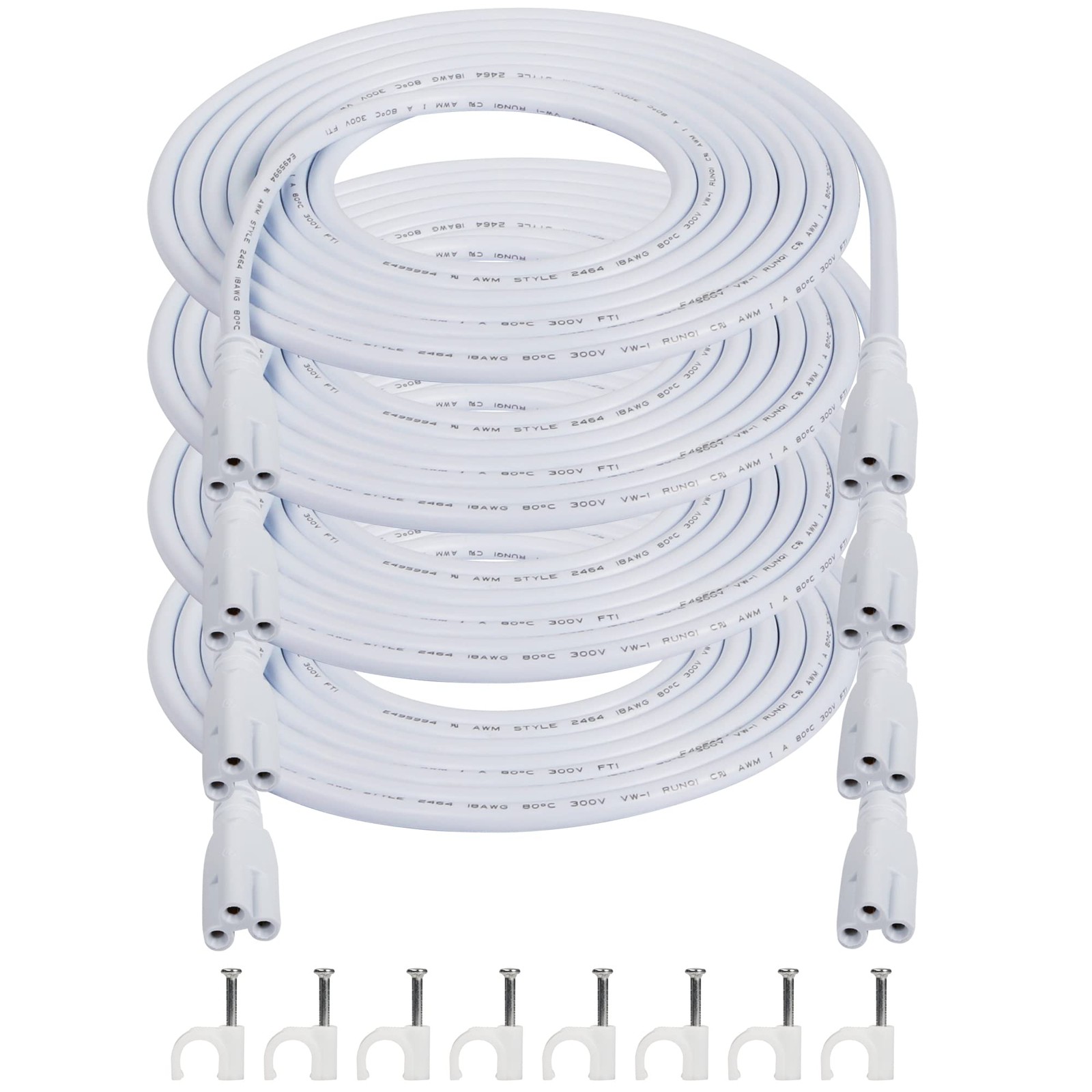 SinLoon UL-LP Certification T5 T8 LED Lamp Connecting Wire for 9.8ft/3m 4pcs