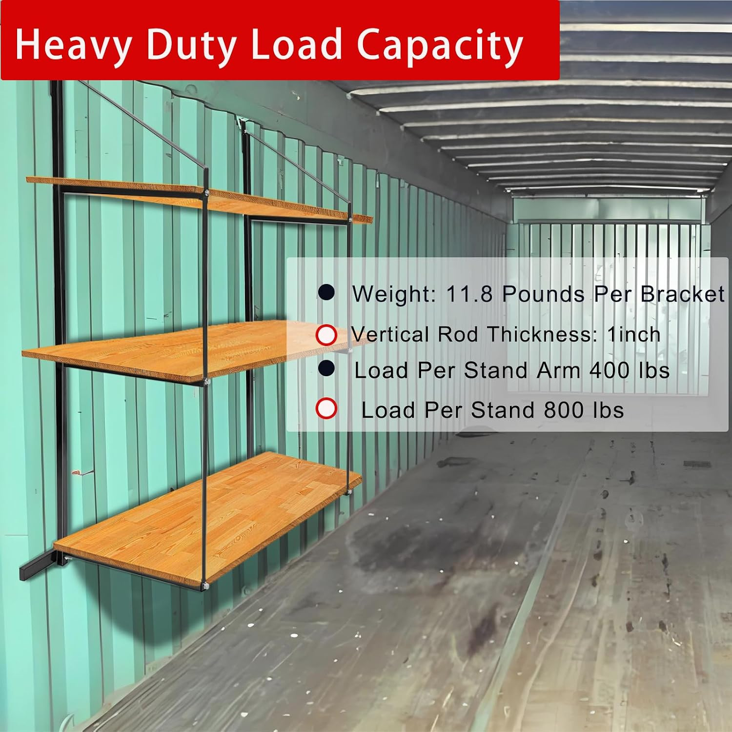 3 Pack Heavy-Duty Shipping Container Shelves with 57″(H) X 18″(W) | DIY Adjustab