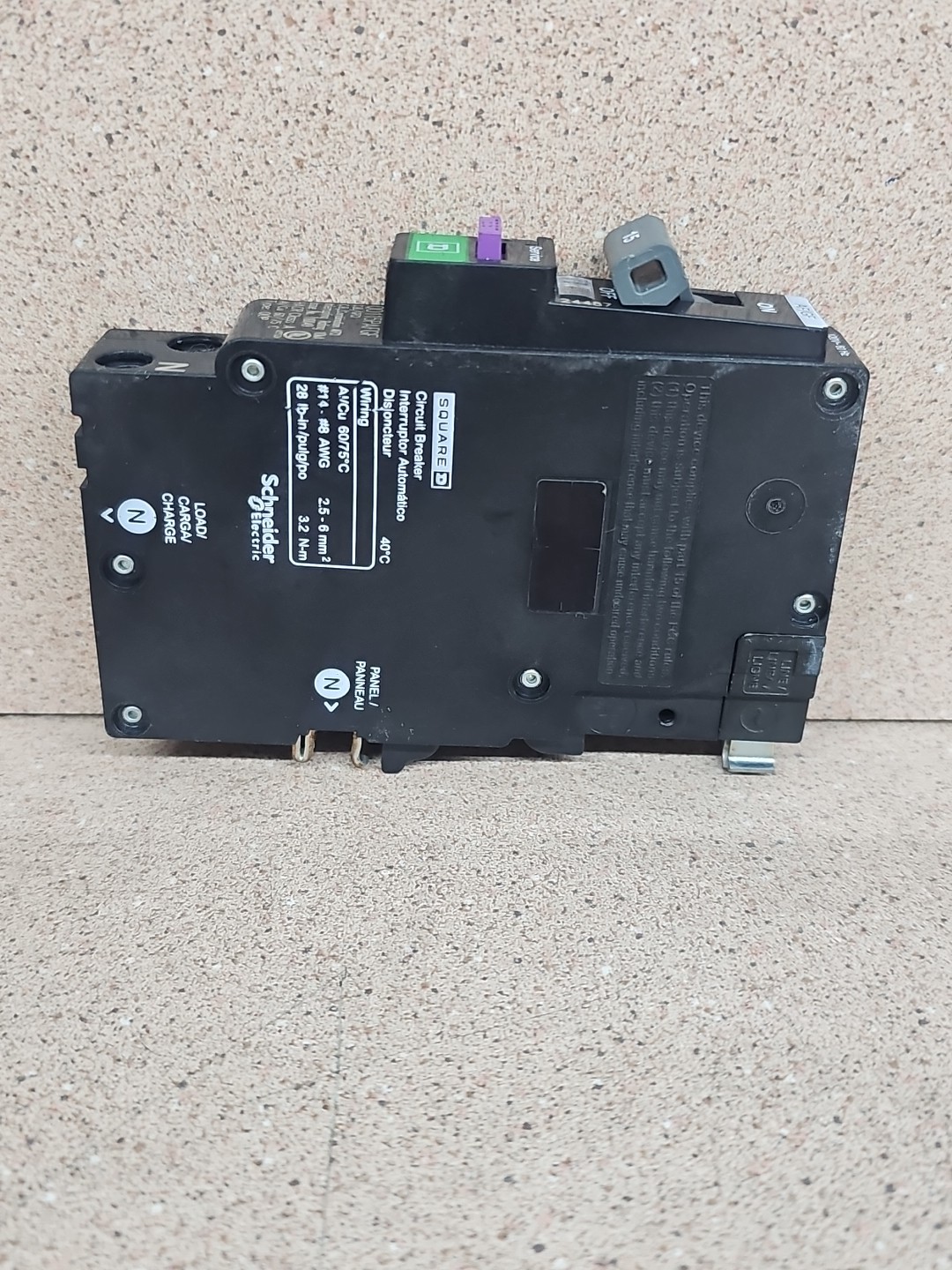 15A Dual Function GFCI AFCI SQUARE D QO115PAFGF Ground fault Arc