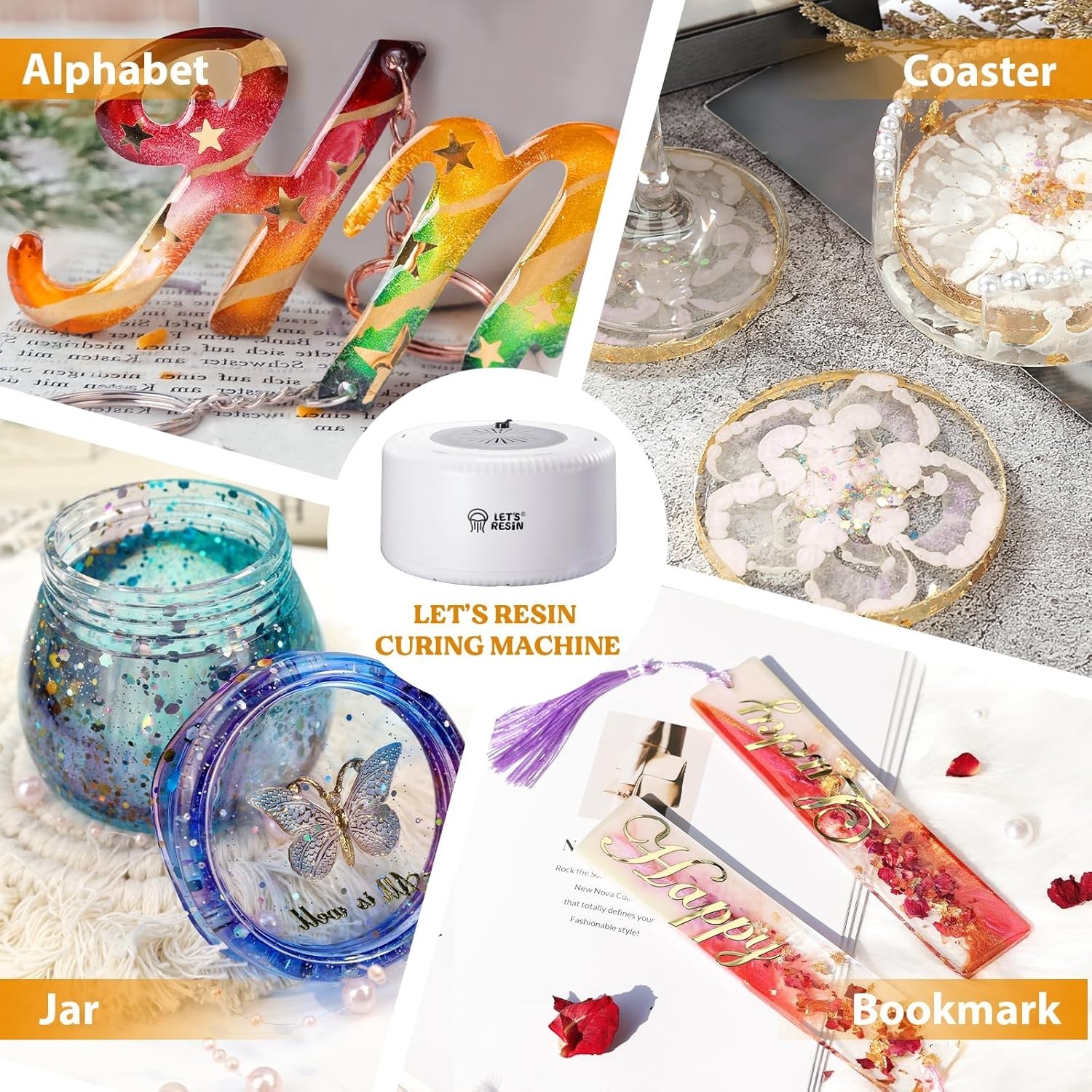Resin Curing Machine with Large Tray for DIY Silicone Molds & Fast Drying