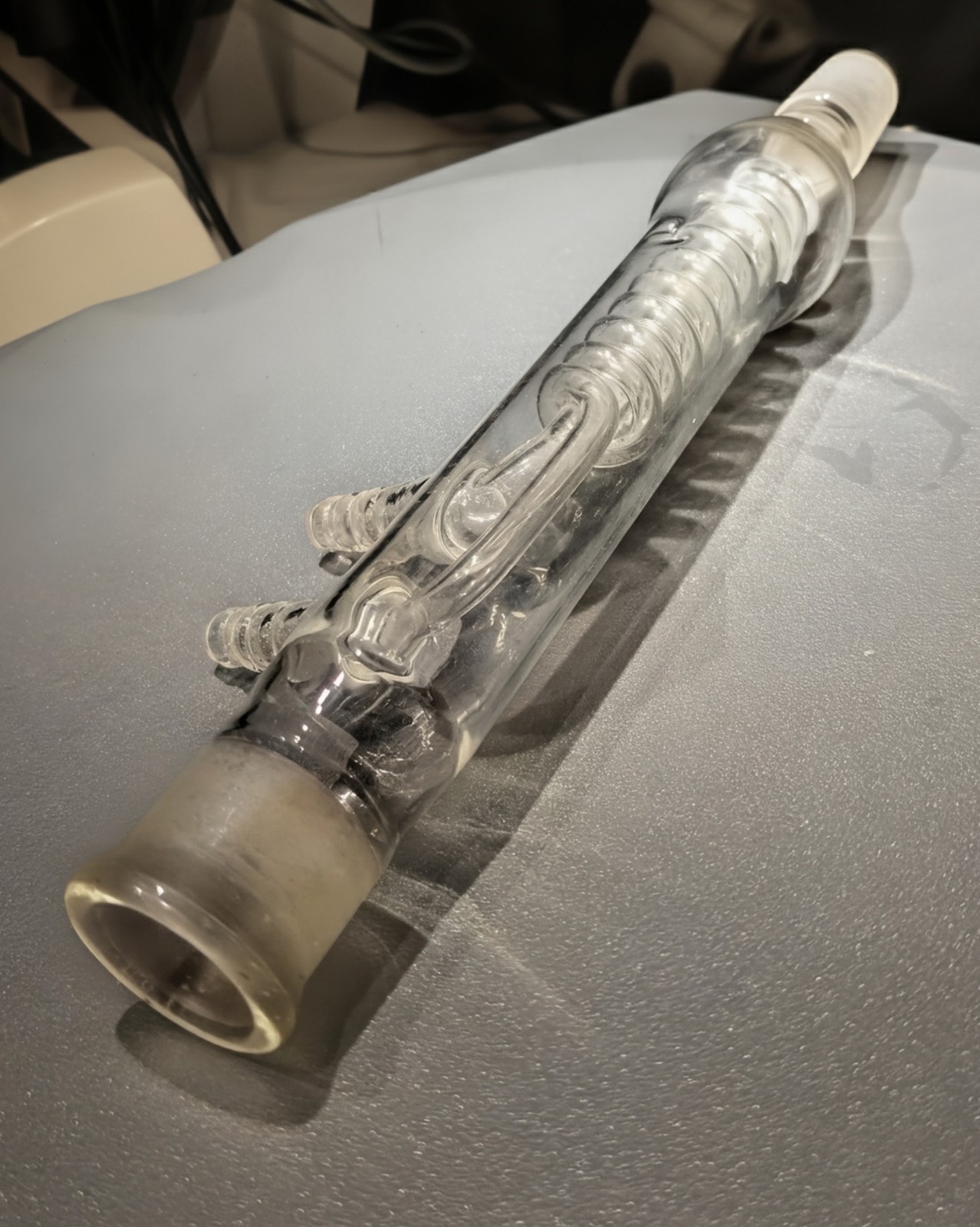 Kimble KONTES Glass Bantam-Ware 100mm Coiled Reflux Condenser 14/20 Joint 283000