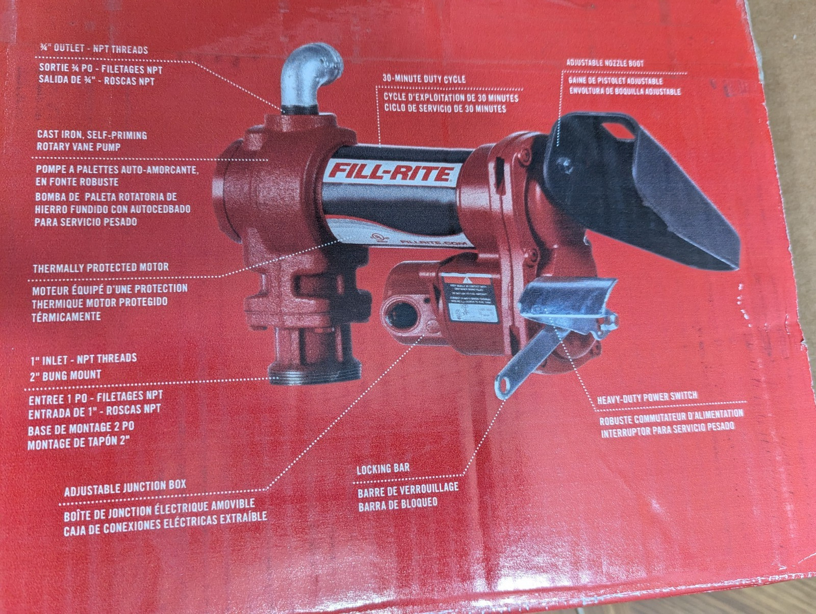 Fill-Rite FR610H 115V 15-GPM Fuel Transfer Pump w/ Hose & Nozzle/Gas, Diesel,E15