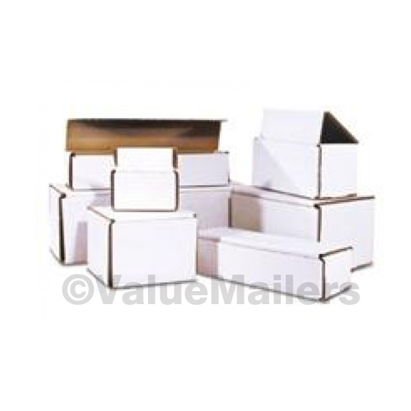 250 – 6 x 4 x 2 White Corrugated Shipping Mailer Packing Box Boxes