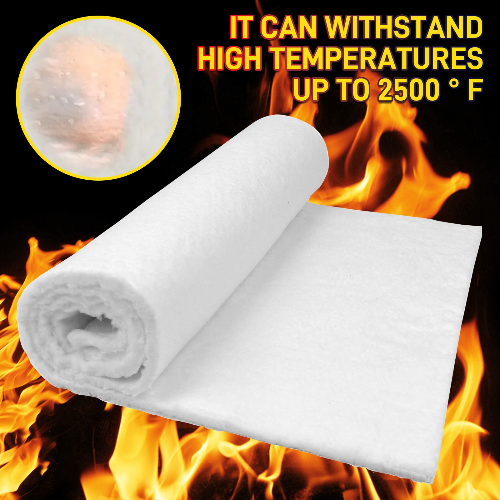 Motorcycle Ceramic Fiber Exhaust Muffler Mat, Universal Muffler Packing for