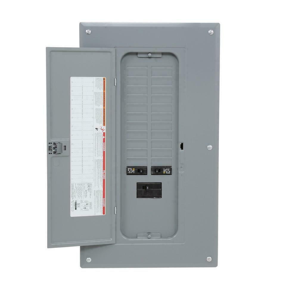Square D 100 Amp 24-Space 48-Circuit Indoor Main Breaker Panel Box Load Center