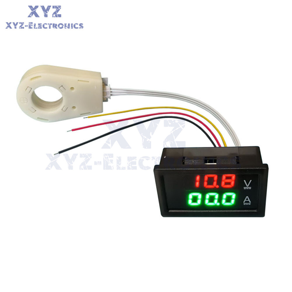 DC0-300V 50/100/200/400A Digital Current Voltage Meter Hall Ammeter Voltmeter