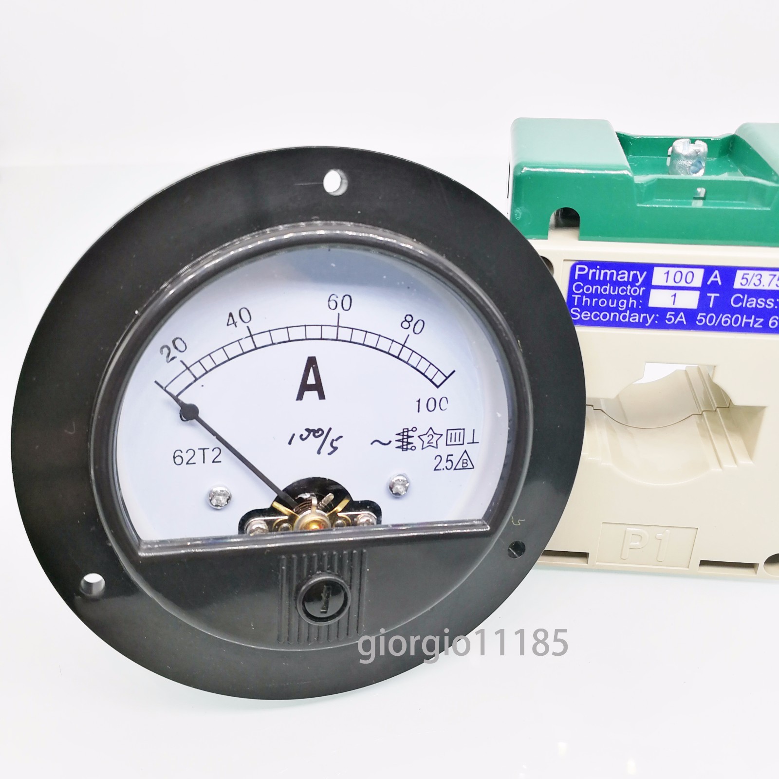 AC 0~100A Analog AMP Current Panel Meter Ammeter & Current Transformer