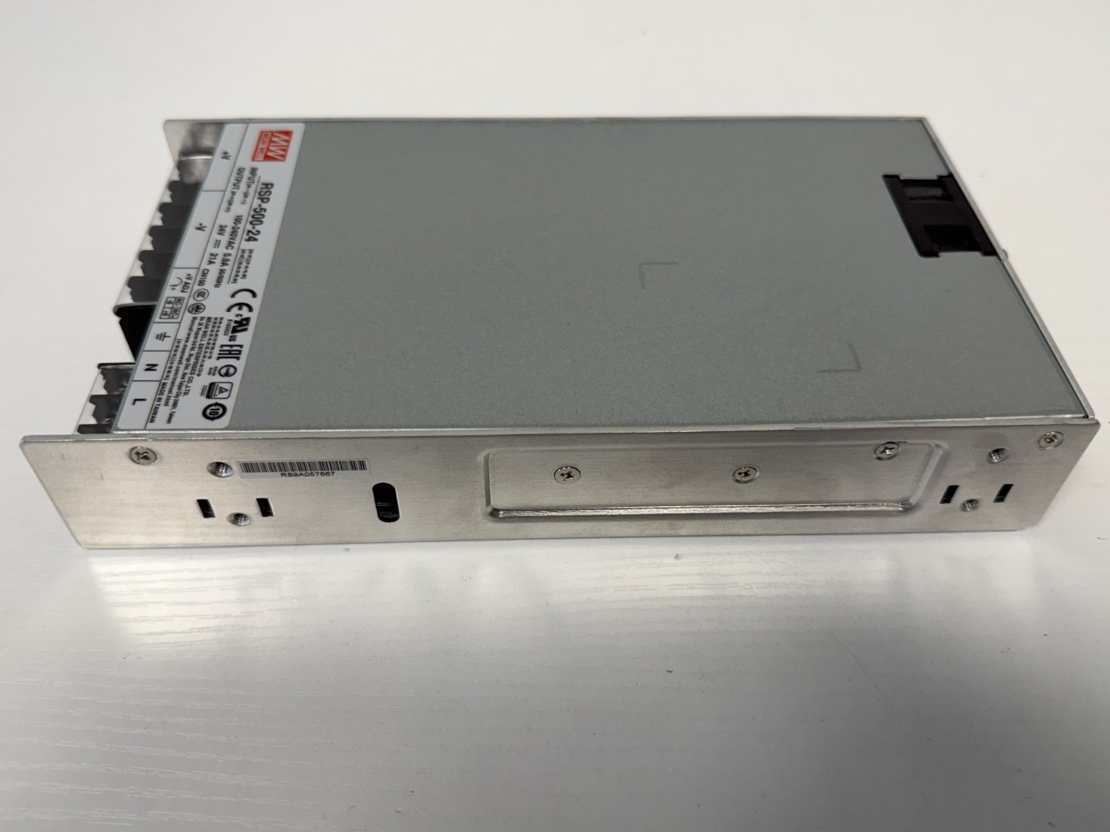 Mean Well: RSP-500-24 Enclosed Power Supply, 500W 24V 21A 100-240VAC