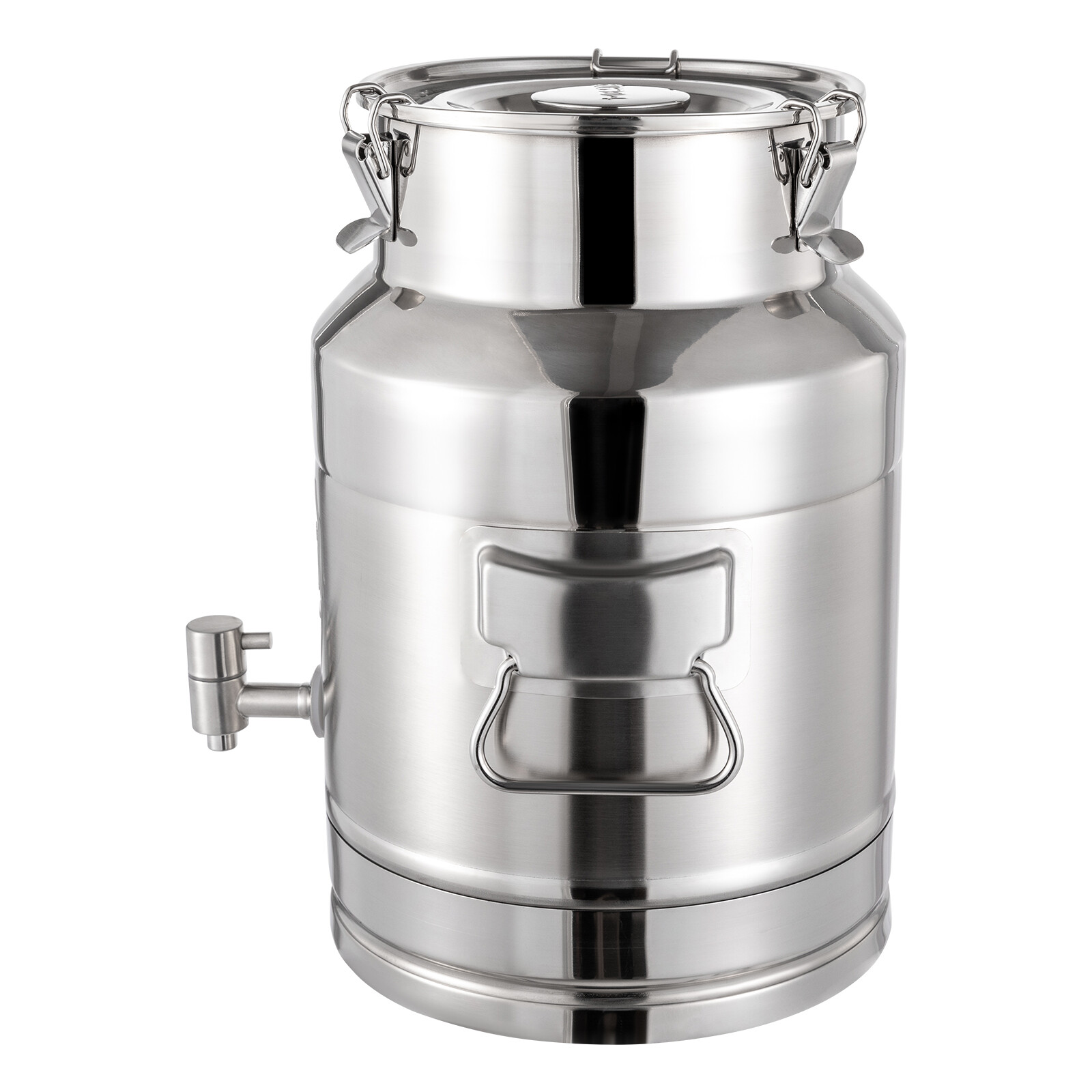 15L/3.96Gal Beverage Dispenser Stainless Steel Milk Can Milk Transport Barrel