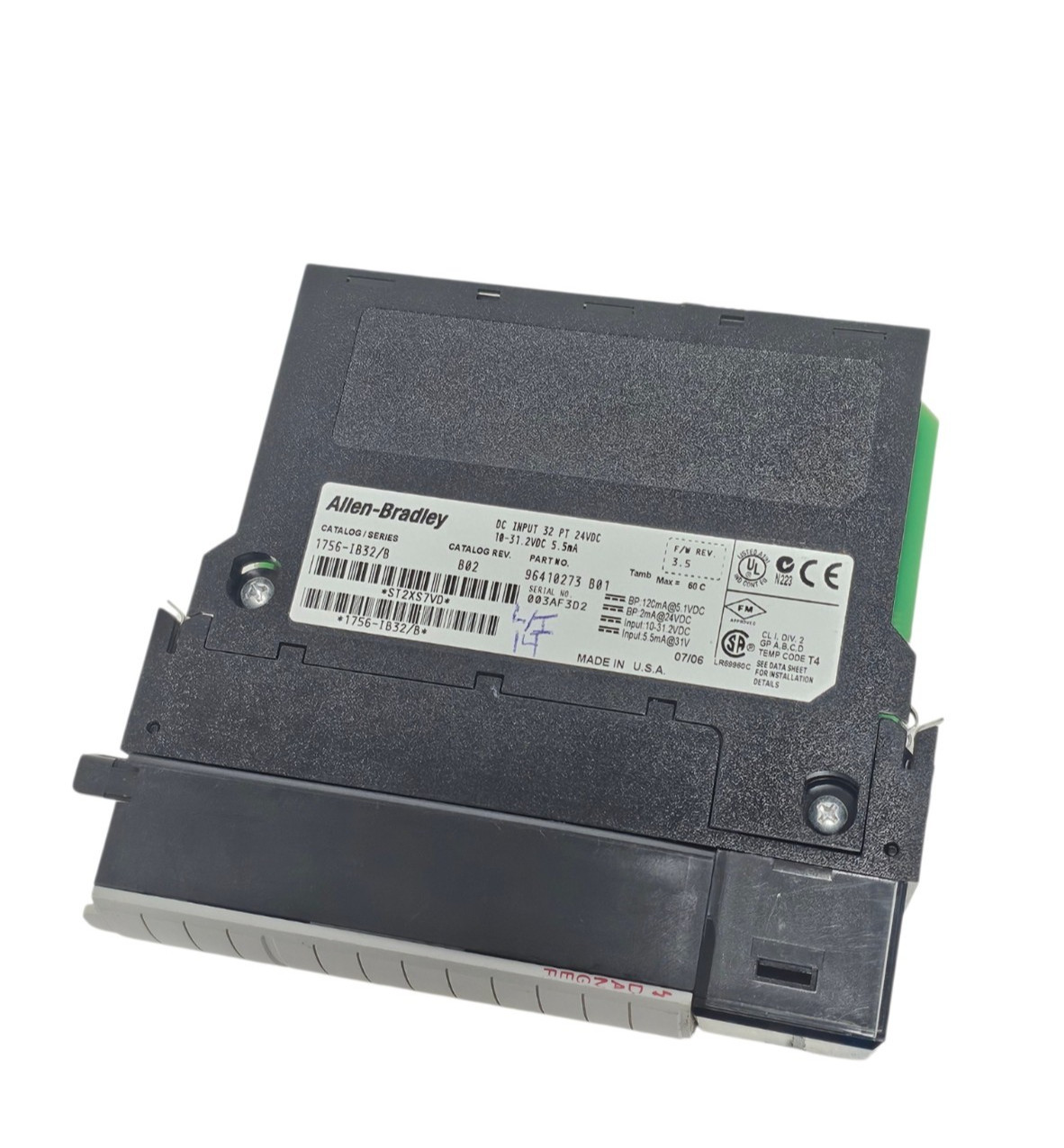 ALLEN BRADLEY 1756-IB32 /B INPUT MODULE 32 POINT DIGITAL 1756IB32 CAT REV. B02
