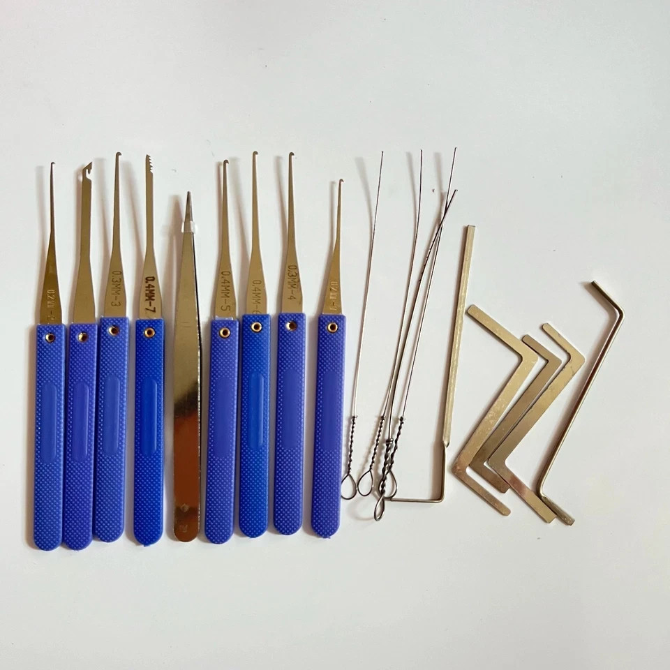 18PCS Locksmith Tool Kit Broken Key ExtractorSet Tension Wrench Lock Repair Tool