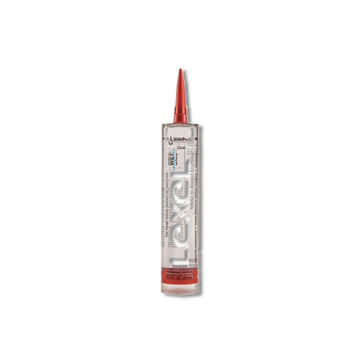 Sashco Lexel Clear Synthetic Rubber All Purpose Caulk 10.5 oz 13010 12 PK