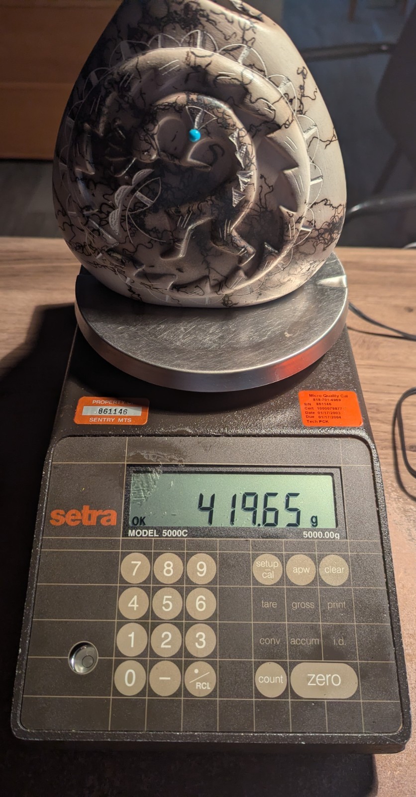 Setra 5000C Top Loading Balance 5000g Digital Lab Scale w/ AC Adapter