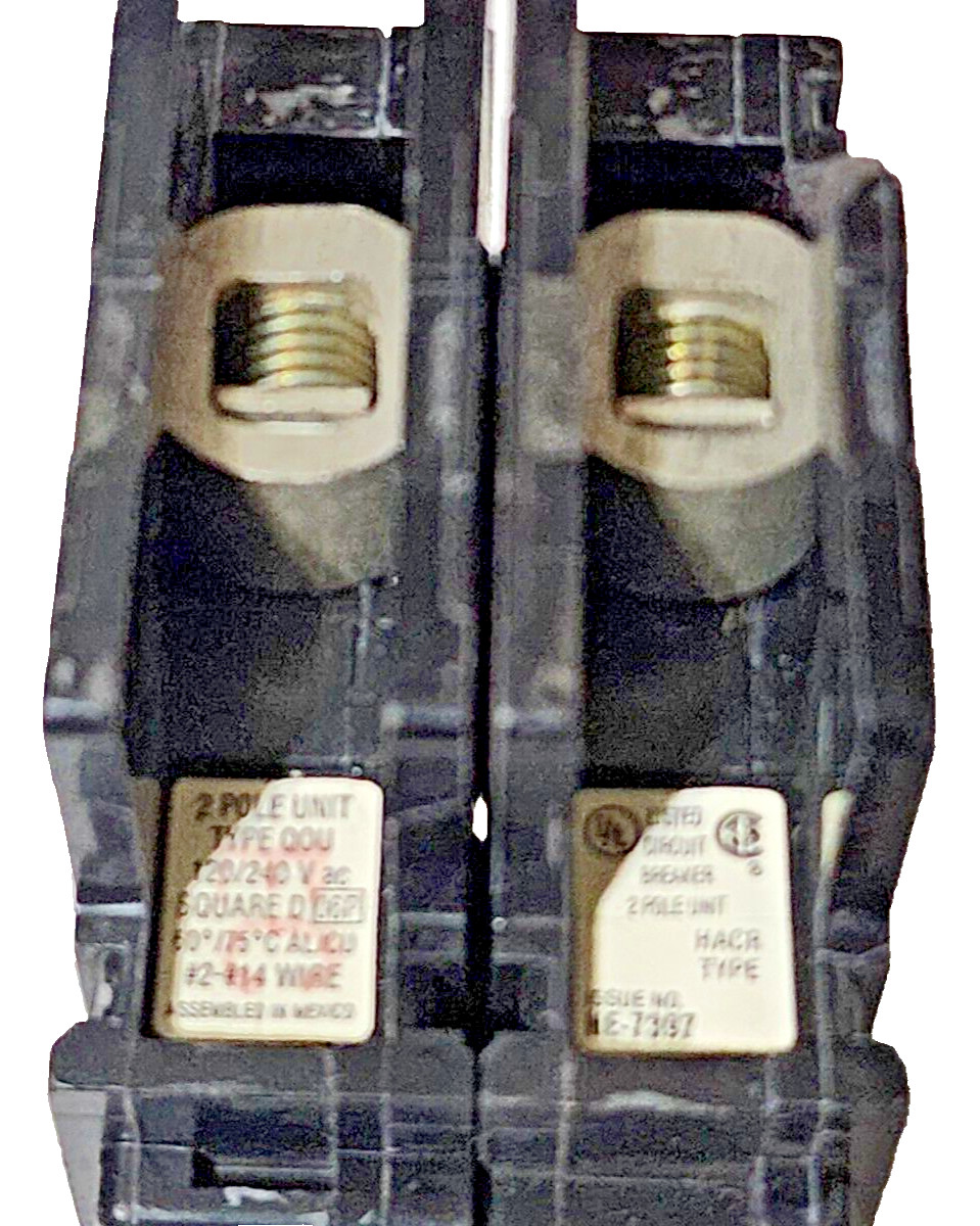 Square D QOU240 Common Trip Circuit Breaker 40 Amp 2 Pole 120/240Vac