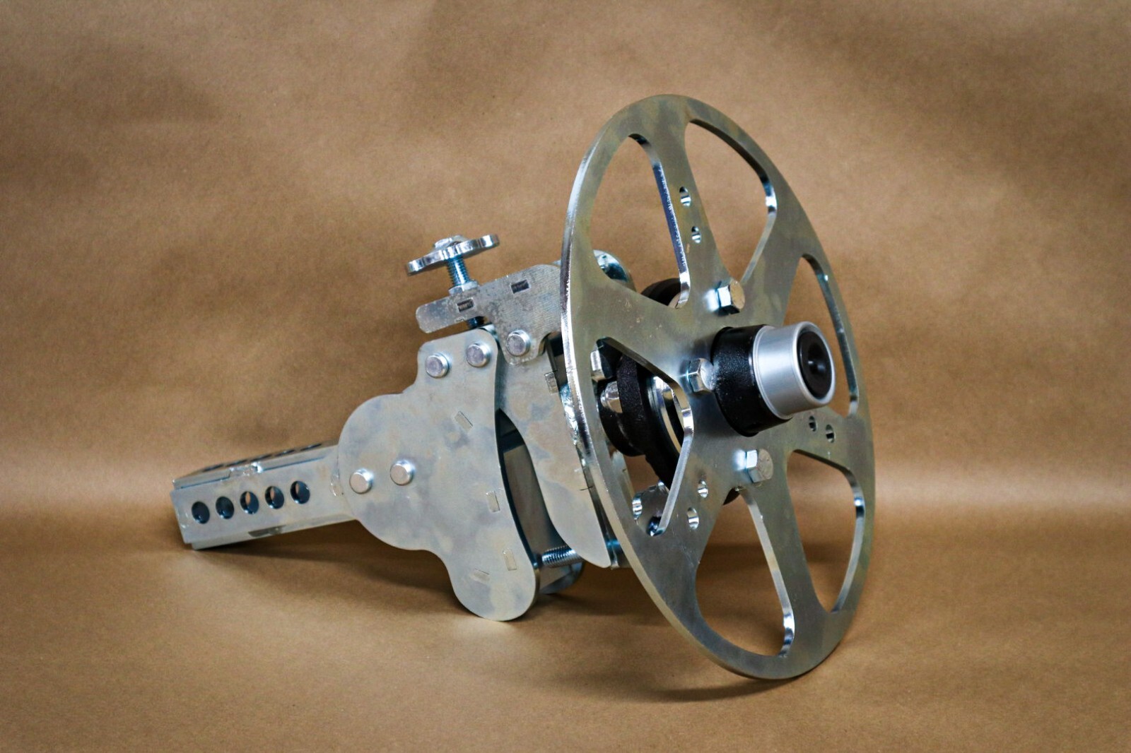 DIY Weld Positioner (Roll-out wheel) 1/4″ Steel, 3 positions, leveler, brake