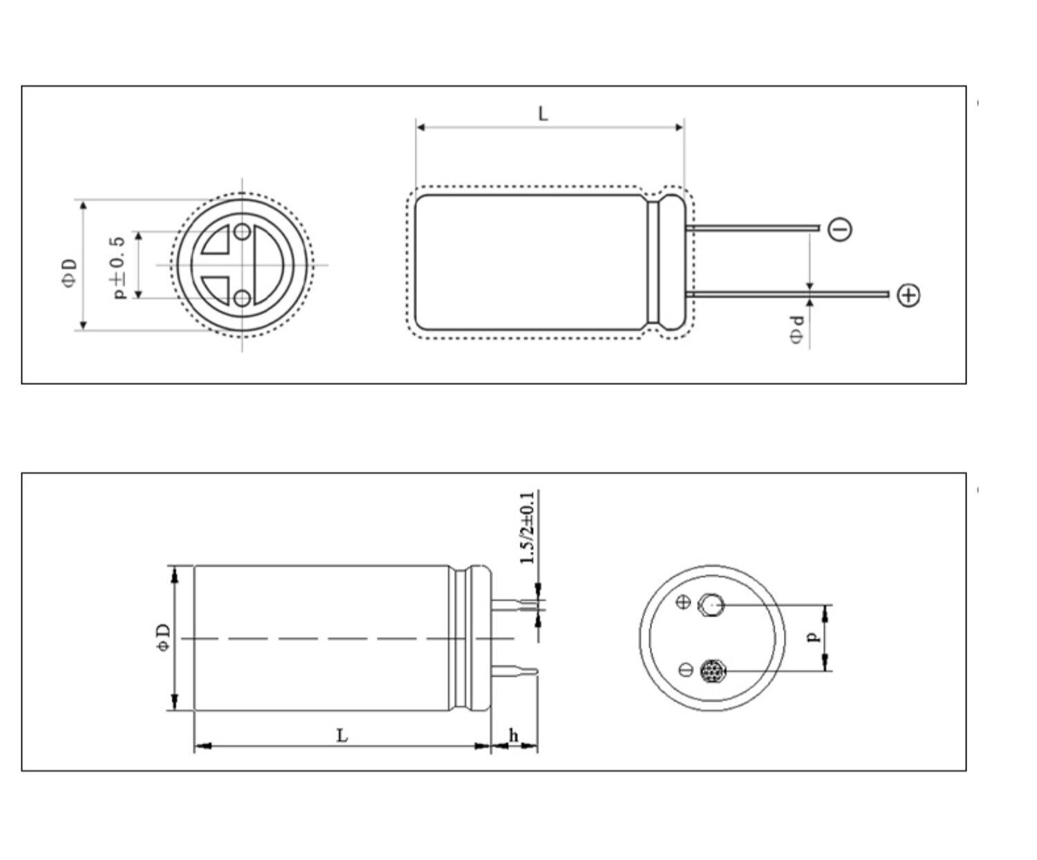 Radial Aluminium Electrolytic Capacitor ±20% 70°C 1F to 400F