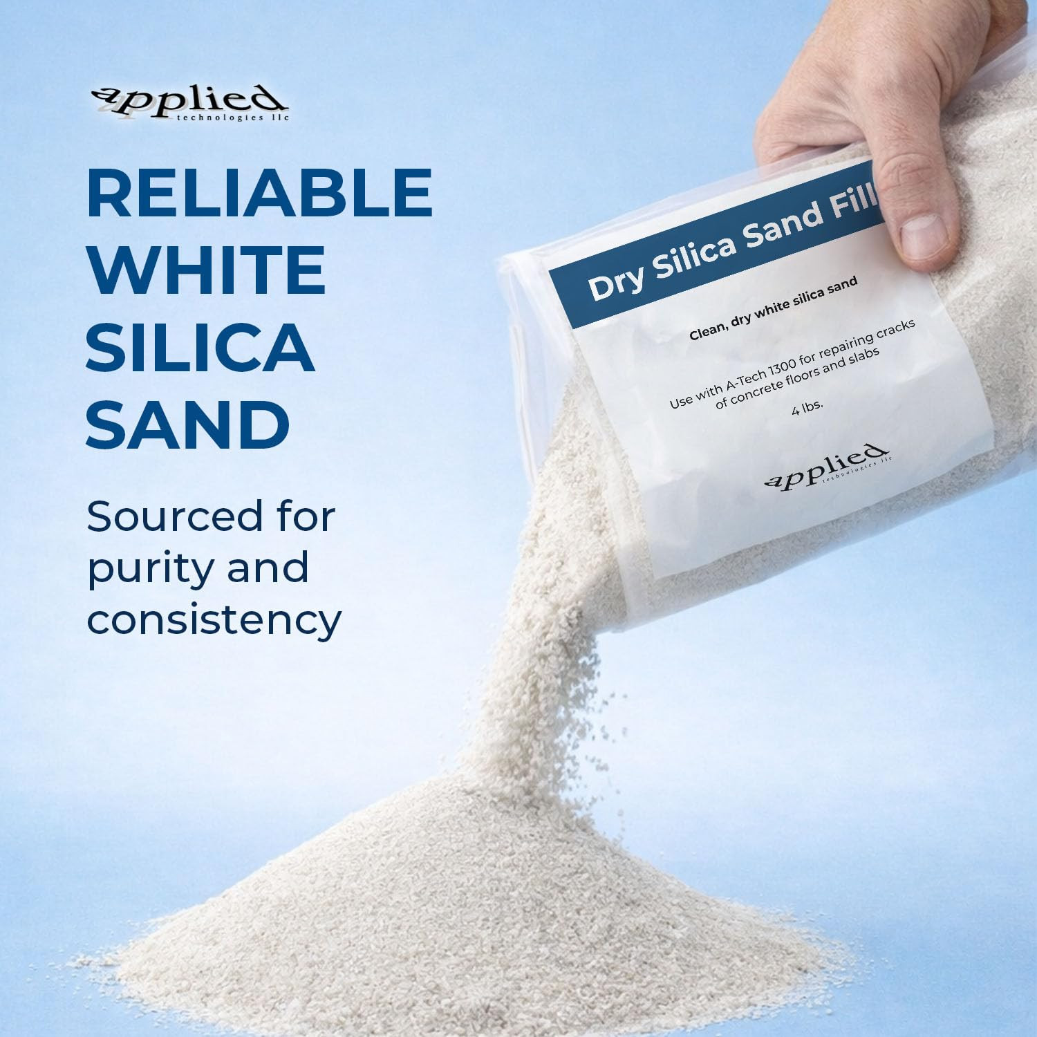 Dry Silica Sand Filler 4 Lb Bag, Dry Ground Silica Sand to Mix with A-Tech 1300