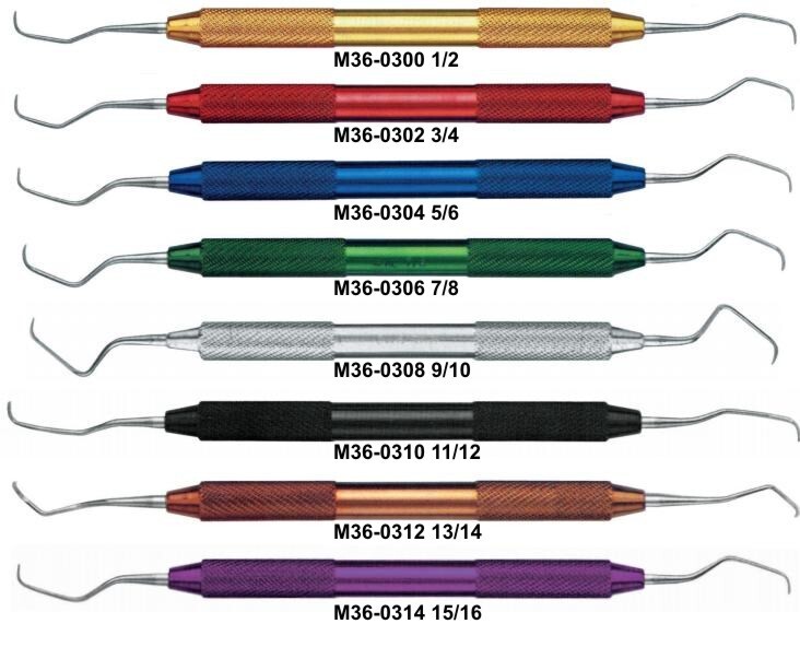 8 Pcs Dental Periodontal Gracey Curettes Set Surgical Hollow Handle Probe CE New