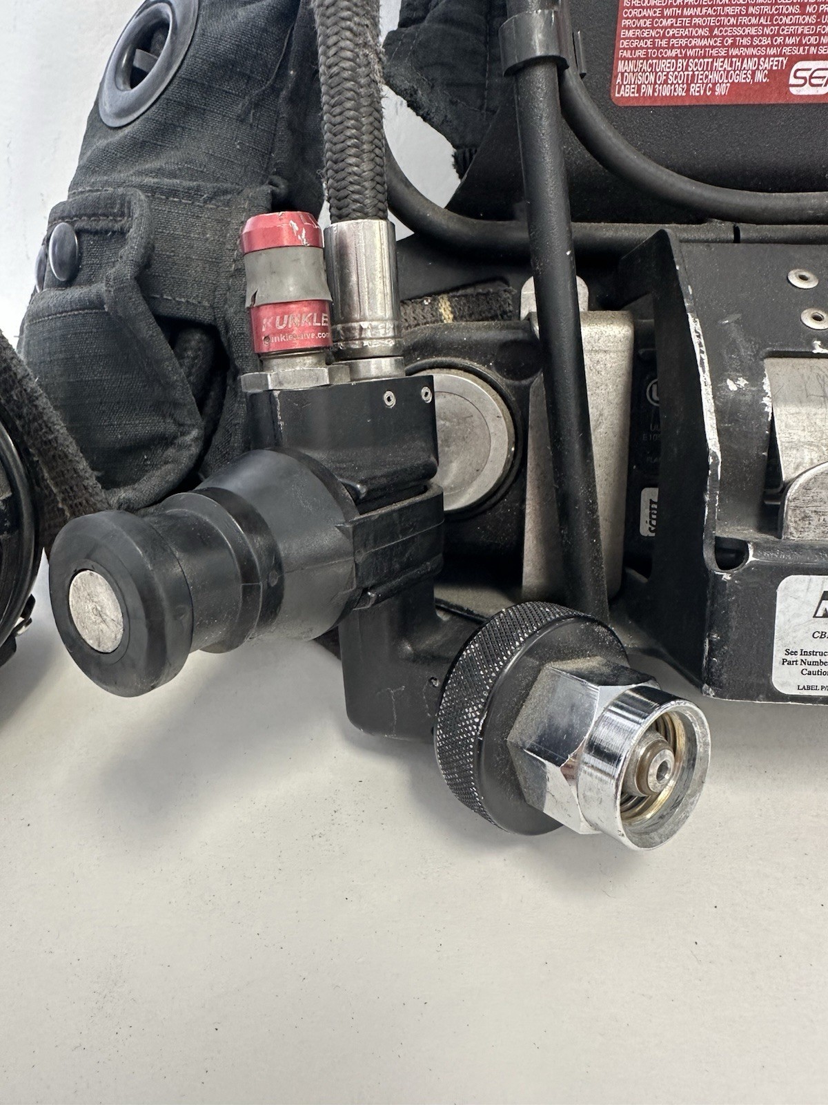 Scott Air-Pak 4.5 CBRN SCBA Harness 2007ed Pak-Alert EZ Flo Regulator HUD AP75