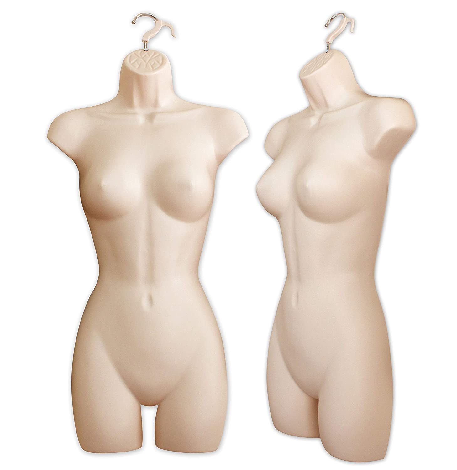 Lightweight Stackable Flesh Mannequin Clothing Form for Display and Storage