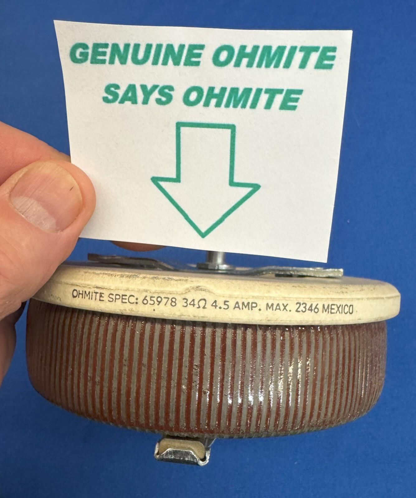 OEM OHMITE 605960 65978 MILLER RHEOSTAT 34 OHM 300W RHC-3-GD34A RHC-14 & RHC-2