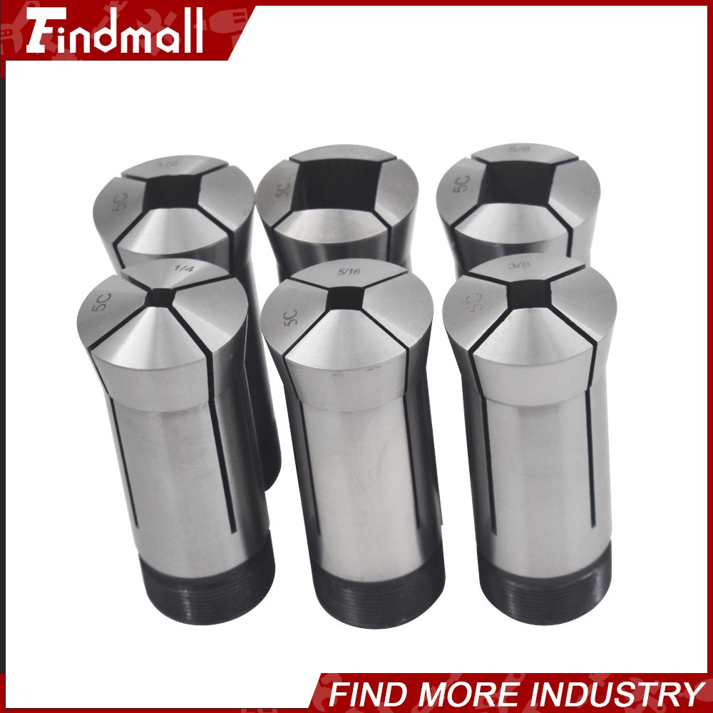 New 6× 5C Square Collet Set 1/4″,5/16″,3/8″,1/2″,5/8″,3/4″