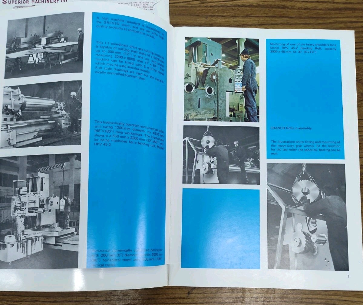 Branch Hydraulic Bending Rolls Denmark Brochure Industrial Machinery W/ Photo