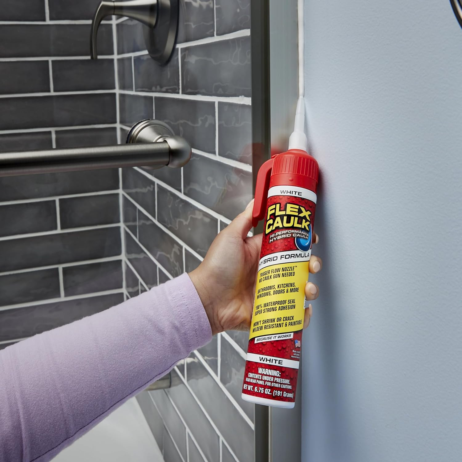 Flex Caulk, Waterproof & Weatherproof Hybrid Polymer Sealant, Strong, Paintable,