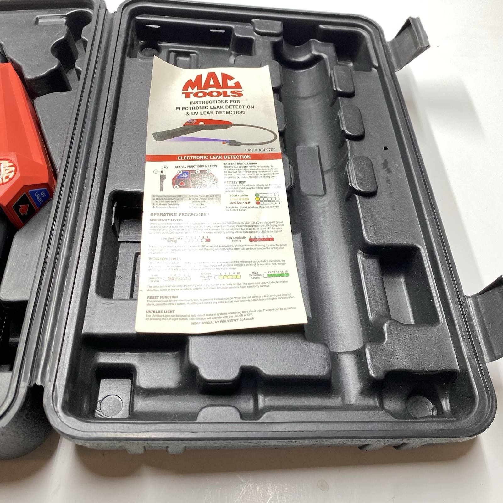 Mac Tools ACL2700 Electronic Leak Detector w/ UV Blue Light