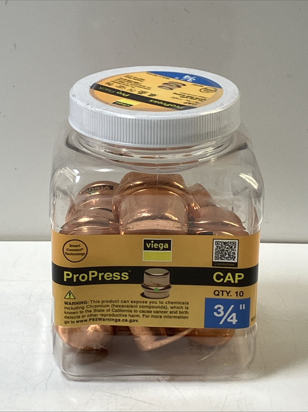 Lot Of (12) Viega ProPress 3/4″ Press Copper Cap Fitting 10pk – 120 Total