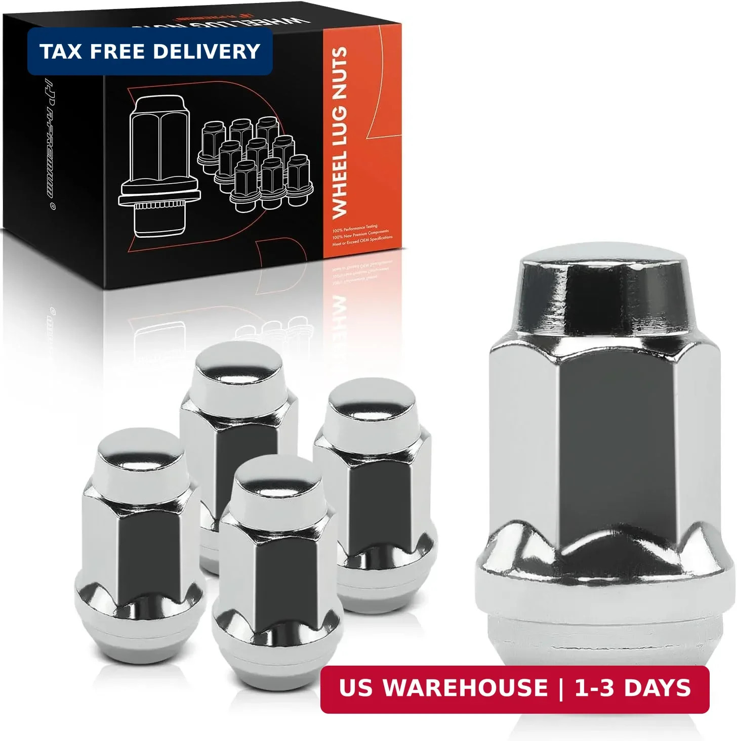 A-Premium 5Pcs Front or Rear Wheel Lug Nuts Compatible with Ford Explorer Edge R