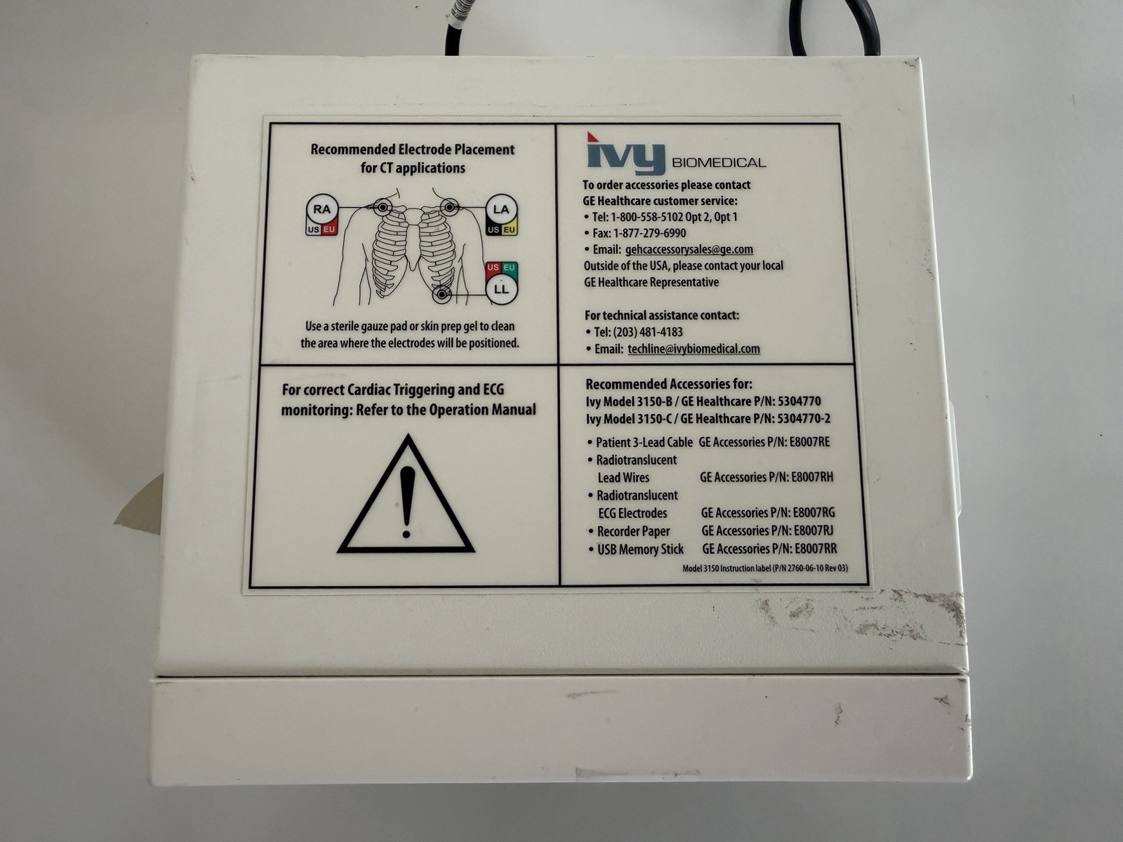 Ivy Biomedical 3000 Cardiac Trigger Monitor