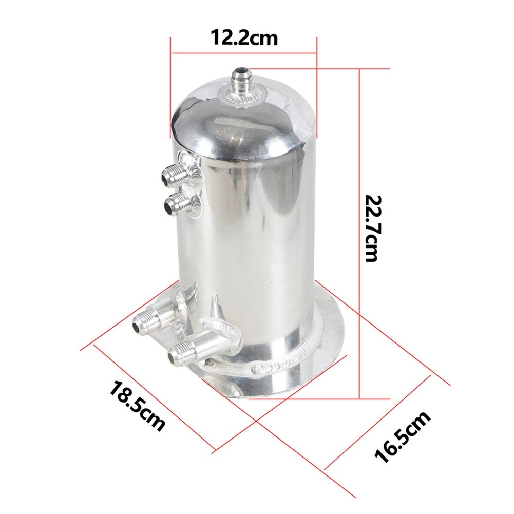 Car Universal 2.5L / 0.66 Gallons Dome Tank Turbo Tank AN8 – AN10 Oil3540