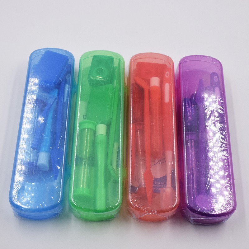 7 Pcs Dental Orthodontic Oral Cleaning Care Kit Teeth Brush Floss Thread 4 Color