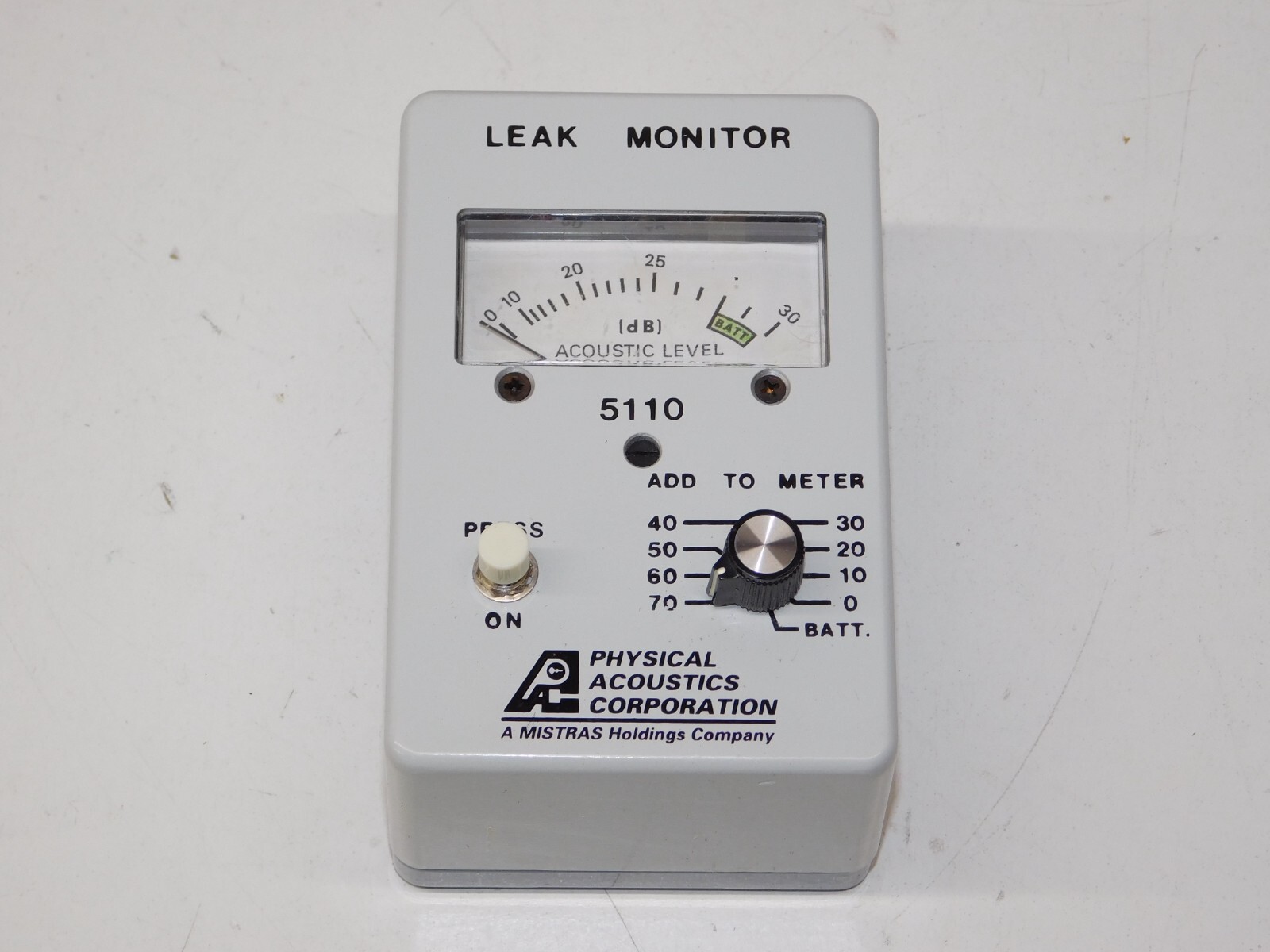 PAC Physical Acoustics Corporation 5110 Ultrasonic Leak Detector Monitor Unit
