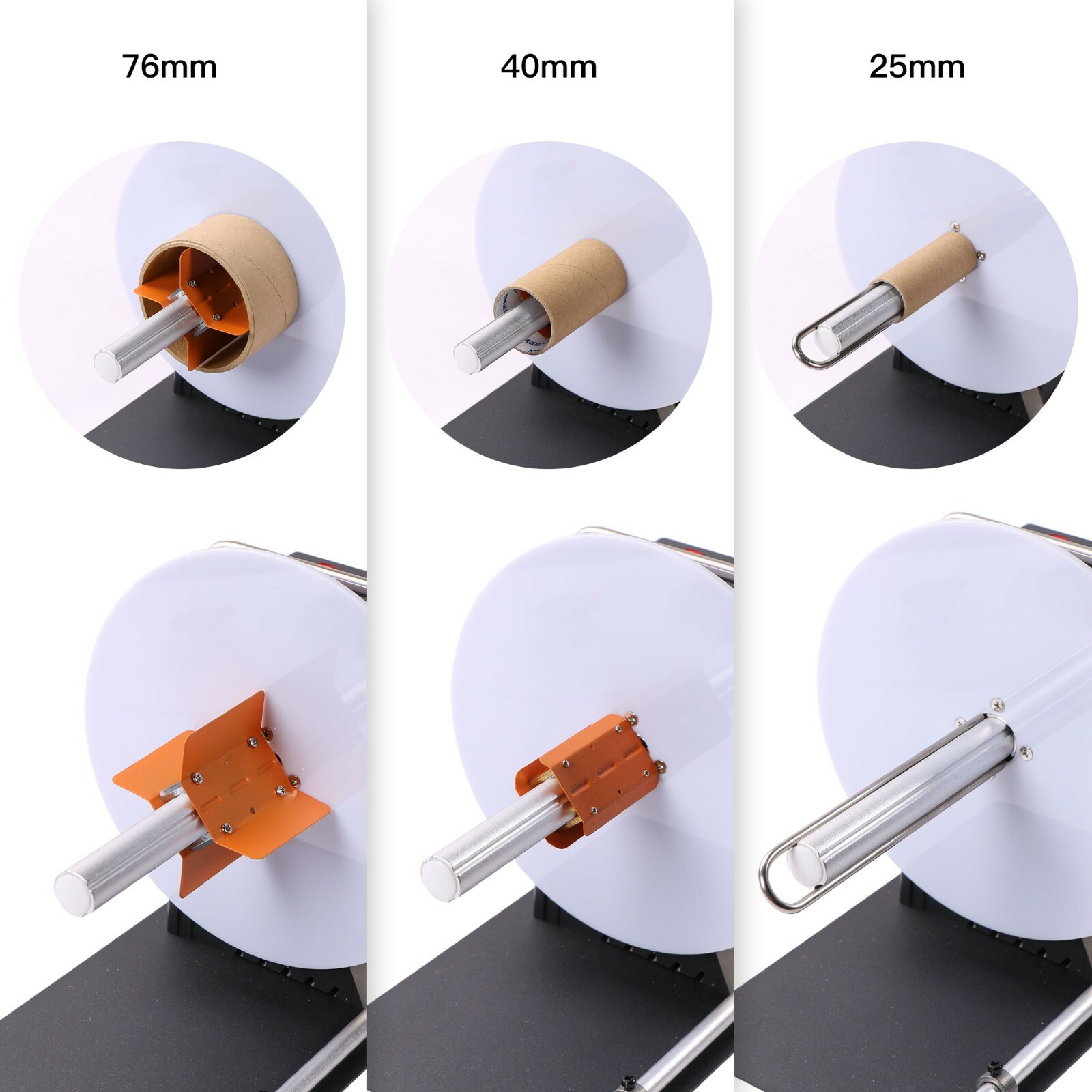 Automatic Label Rewinder Speed Adjustable 110V-240V Core Holder 1″ 1.5″ 3″
