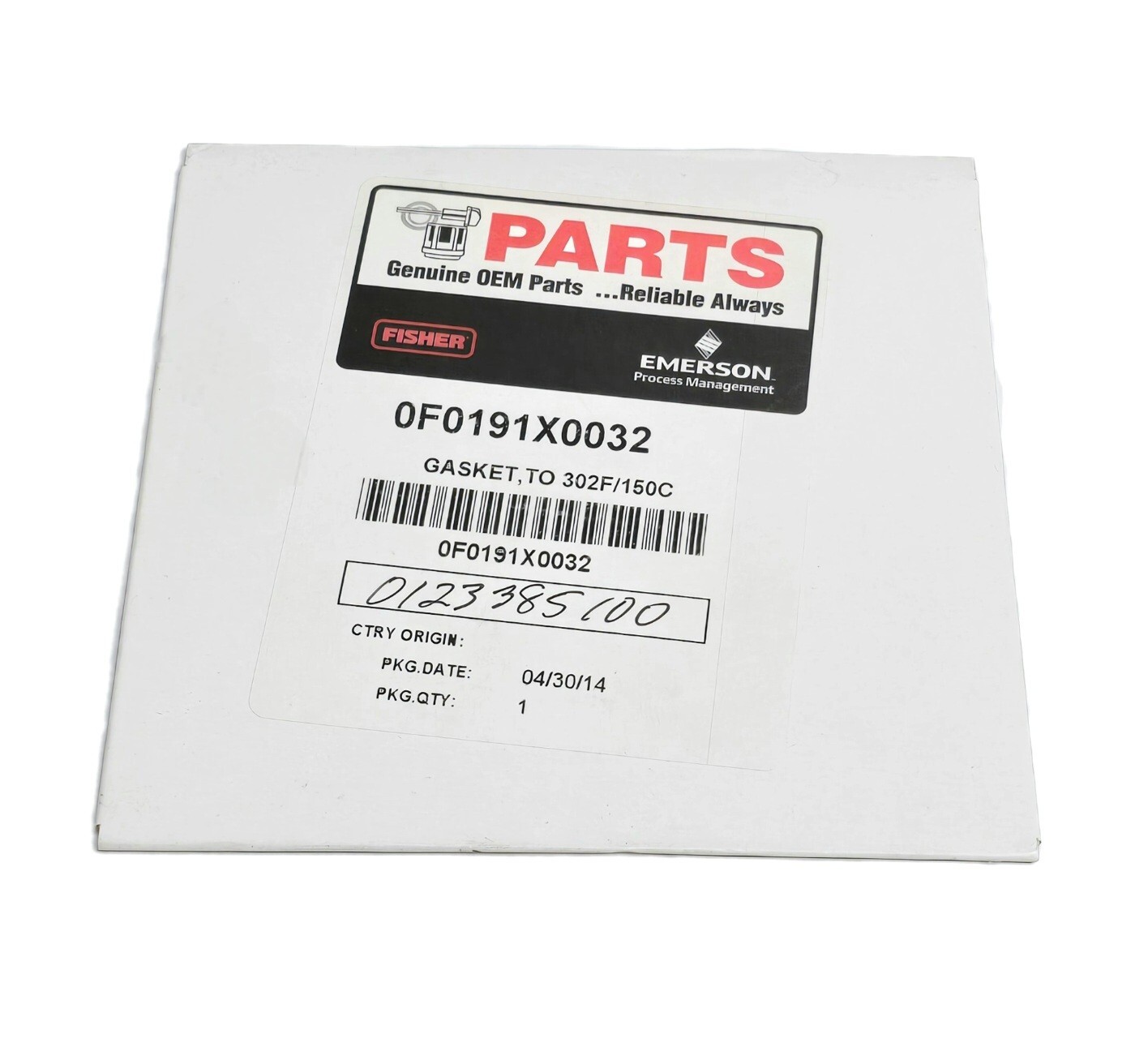 FISHER 0F0191X0032, Gasket, For 302F/150C, Genuine OEM Parts