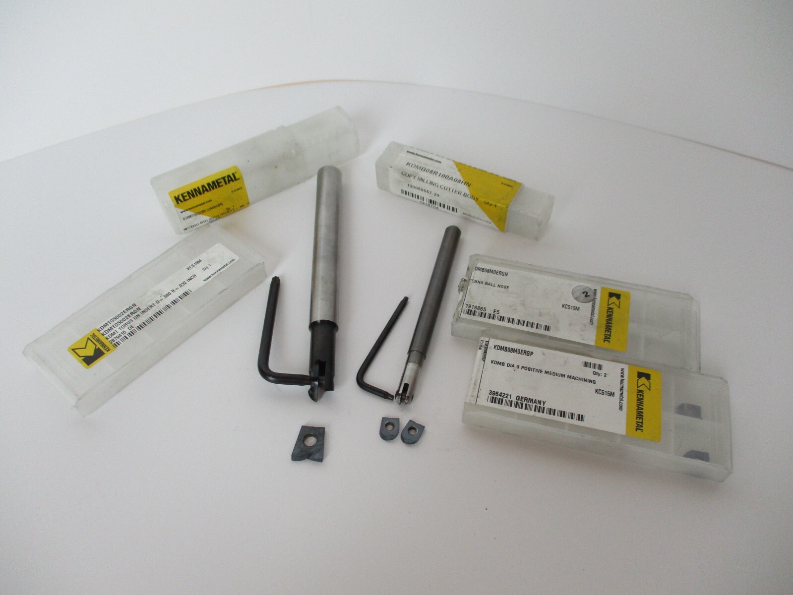 New Inserts Kennametal Flat Bottom Back Draft Tool Ball Nose Finisher Machinist