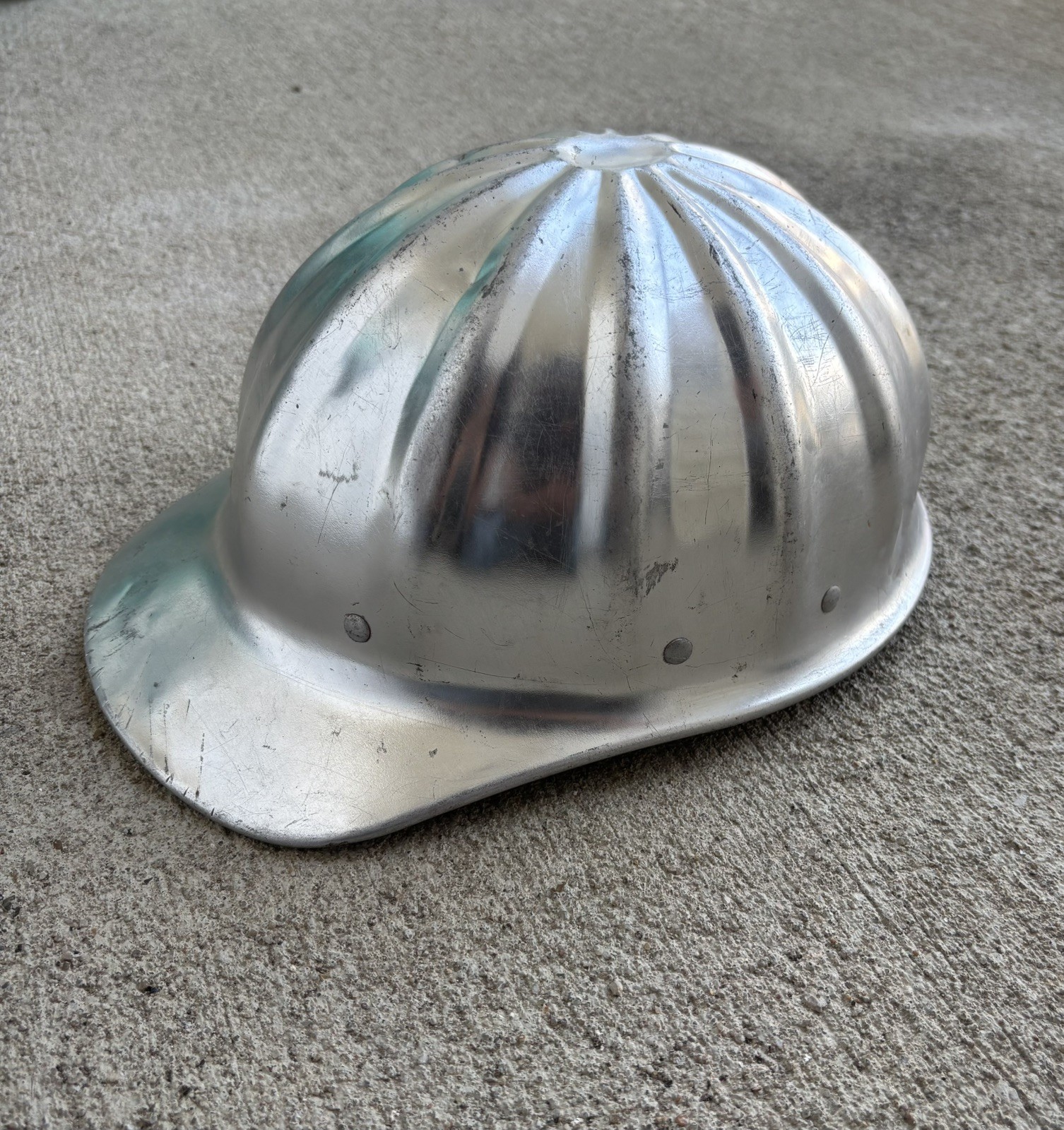 Vintage Fibre-Metal Superlite Aluminum Hard Hat. Made in USA!