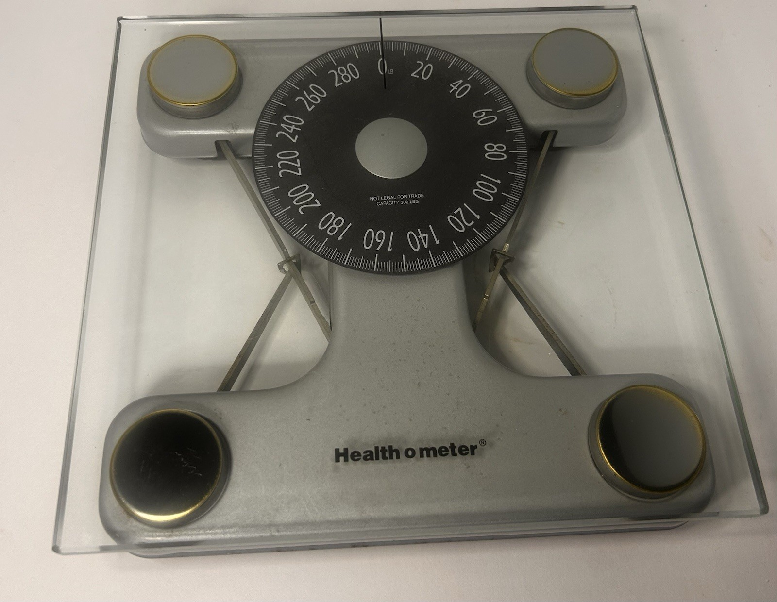 Heath O Meter 280 lb Mechanical Scale P4000 Glass Metal. Vintage. Tested.