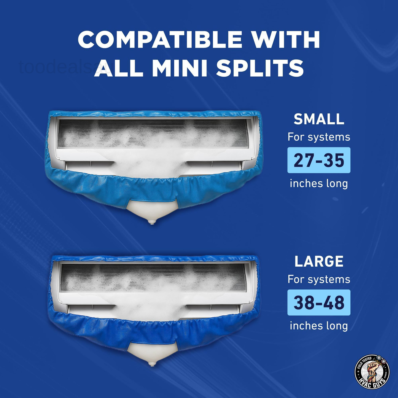 Mini Split Cleaning Bag | 360 Small (For Systems 27in – 35in), Light Blue