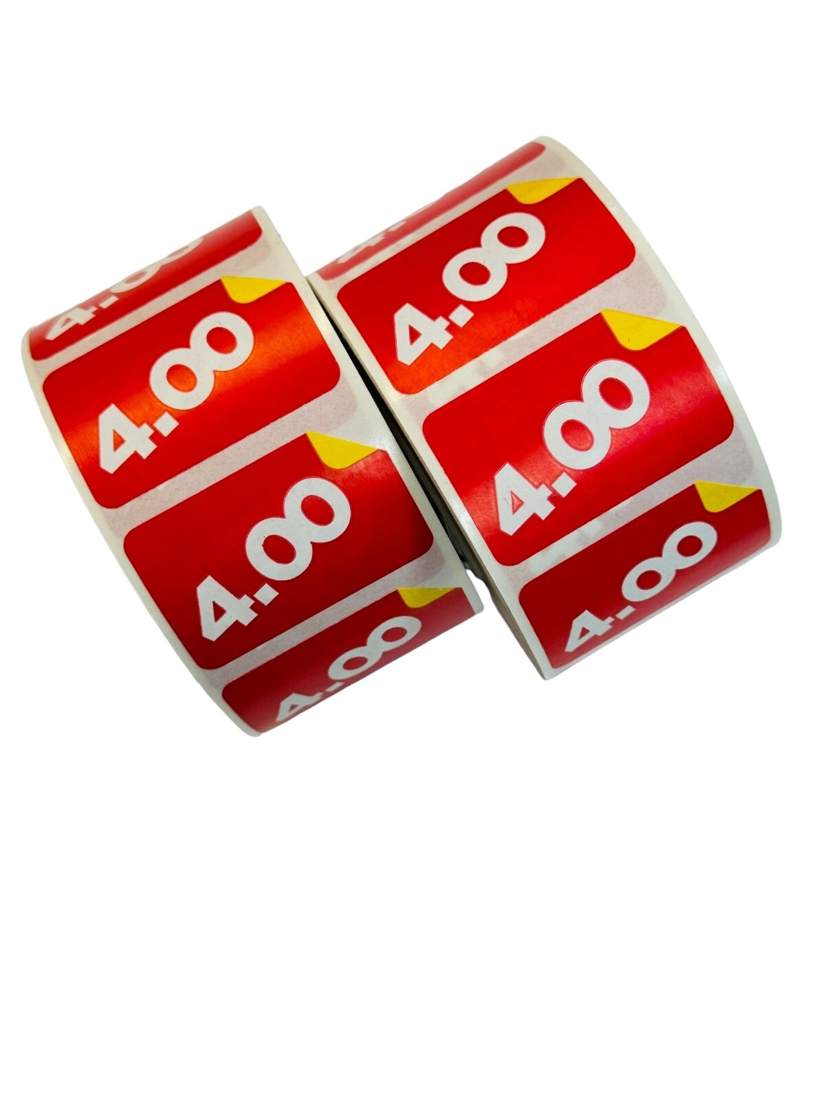 1.5″x1″ $4.00 Price Retail Point of Sale Red & Yellow Labels Stickers 1000/ Roll